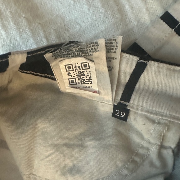 Vintage Guess Jeans Brittney Black & White Vogue Ergeant Stripe Women’s Sz 29 - Picture 8 of 10